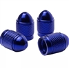 Set of 4 standard size tire valve covers - blue