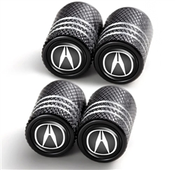 Set of 4 standard size tire valve covers - Acura