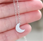 Silver moon pendant necklace