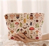 Large oversized makeup bag - forest creatures and plants