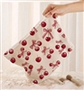 Large oversized makeup bag - cherries and pink bows