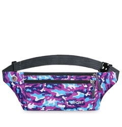 Colorful camo print fanny pack purse