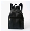 Black chevron pattern backpack purse