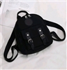 Black buckle backpack purse