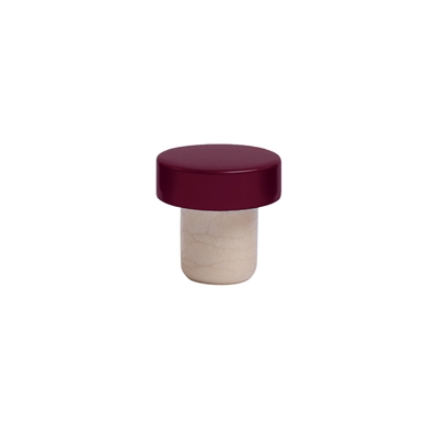 Aluminum Stopper, Burgundy, Bulk