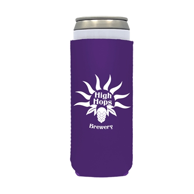 Custom Slim Coolies, Purple, Bulk