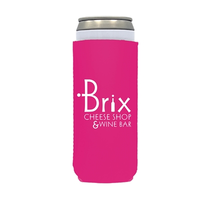 Custom Slim Coolies, Neon Pink, Bulk