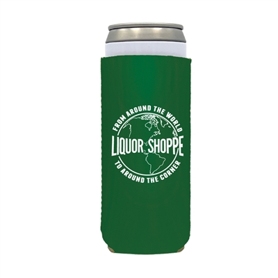 Custom Slim Coolies, Kelly Green, Bulk