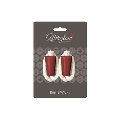 Afterglow Bottle Wick, Burgundy, 2-Pack, Carded 