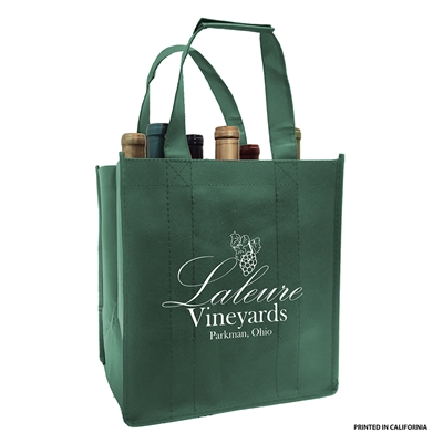 Custom Vino Sack 6-Bottle Bag, Green