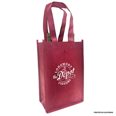 Custom Vino Sack 2-Bottle Bag, Burgundy