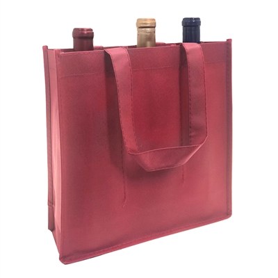 Vino Sack 3-Bottle Bag, Burgundy