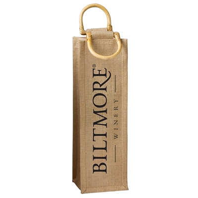 Custom Jute Vino-Sack, One Bottle