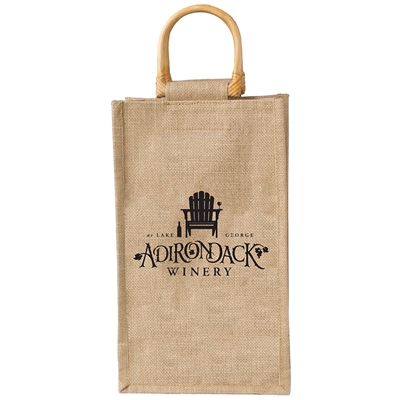 Custom Jute Vino-Sack, Two Bottle