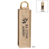 Custom Jute Vino-Sack, One Bottle with Window