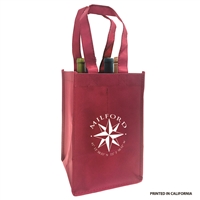 Custom Vino Sack 4-Bottle Bag, Burgundy