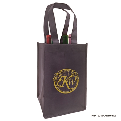 Custom Vino Sack 4-Bottle Bag, Black