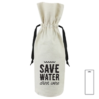 Canvas Wine Bag, Save Water