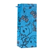 Wine Bag, Teal/Black Floral