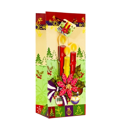 Holiday Bag, Poinsettia Candles