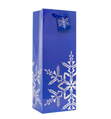 Holiday Bag, Royal Blue Snowflake