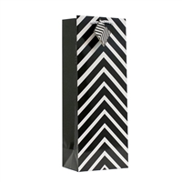 Wine Bag, Black Chevron