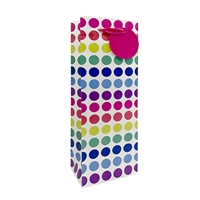 Wine Bag, Rainbow Dots