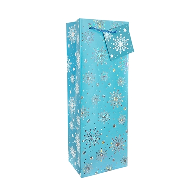 Holiday Bag, Ice Blue Snowflake