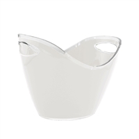 Oval Wine Bucket Small, White