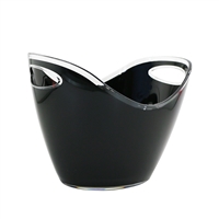 Oval Wine Bucket Small, Black