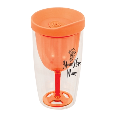 Custom Traveling Tumbler, Tangerine