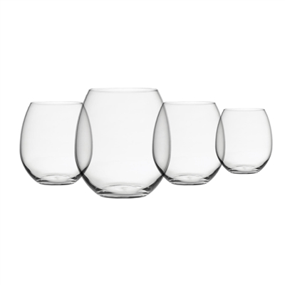 Clearâ„¢ Shatter-Proof, Stemless Drinkware, Set of 4