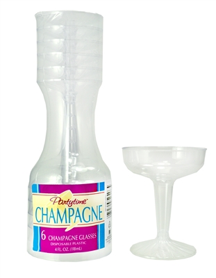 Plastic Champagne Coupe Cups, 6-pk