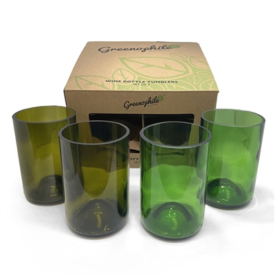 Wine Bottle Tumblers,  Set of 4