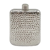 V82 Zocco Flask, 6 Oz, Hammered Stainless