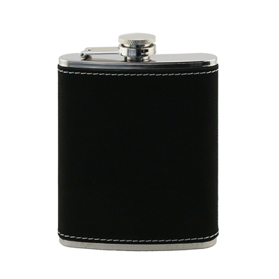 Suave Pocket Flask, 8 Oz, Black