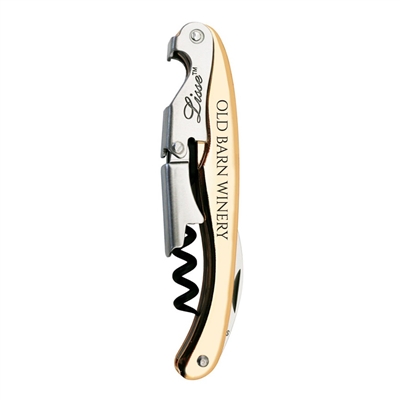 Custom Lisse Corkscrew, Plated, Gold, Bulk