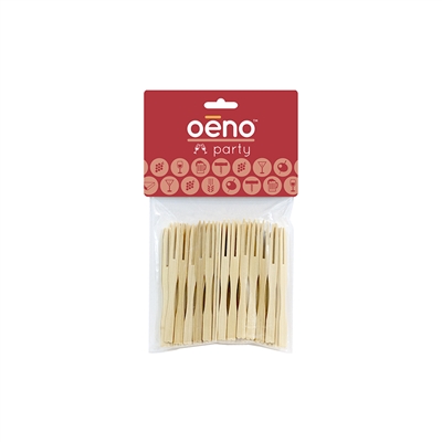 Bamboo Party Forks, 75-Count, Carded