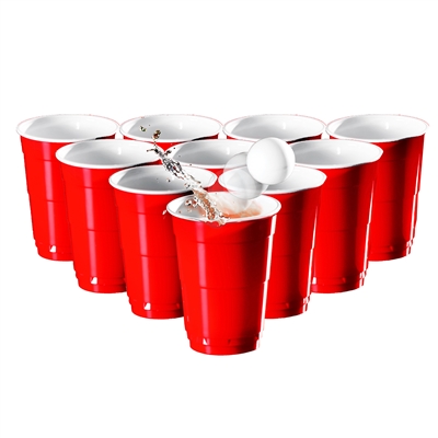 Party Pong Game Set, 20/4-Count, Hanging Box