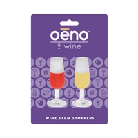 Wine Stem Red & White Stoppers 2-Pack, Carded