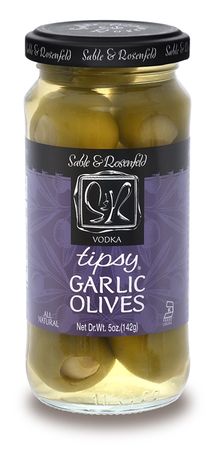 Sable & Rosenfeld All Natural Tipsy Vodka Garlic Olives 5oz / 6