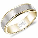 10K White & Yellow Gold Band