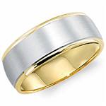 10K White & Yellow Gold Band