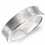 10K White Gold Band