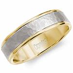 10K White & Yellow Gold Band