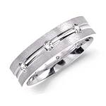 Diamond 10K White Gold Band