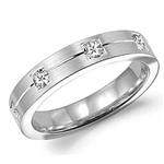 Diamond 10K White Gold Band