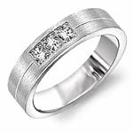 Diamond 10K White Gold Band
