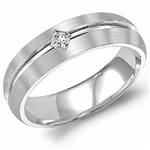 Diamond 10K White Gold Band
