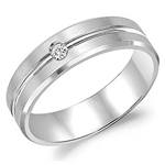 Diamond 10K White Gold Band